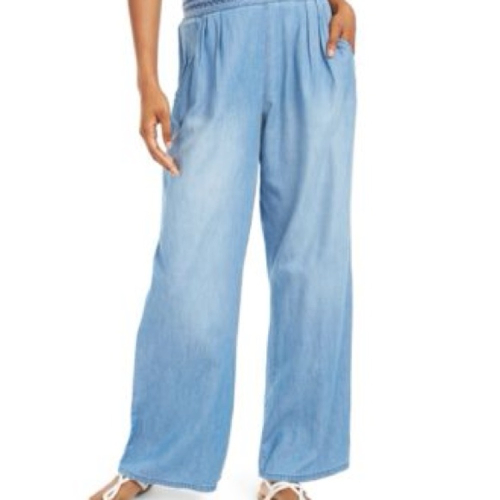 Rewash Sky Blue Ruffle Pants